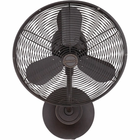 Bellows I Hard-wired Indoor/Outdoor Wall Mount Fan Aged Bronze Textured best small fans for home and travel