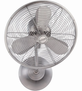 Bellows I Hard-wired Wall Mount Fan Brushed Polished Nickel compact portable fans for travel and camping