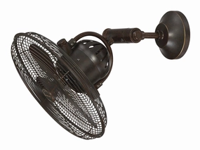 Bellows IV Indoor/Outdoor Wall Mount Fan Aged Bronze Textured compact portable fans for travel and camping