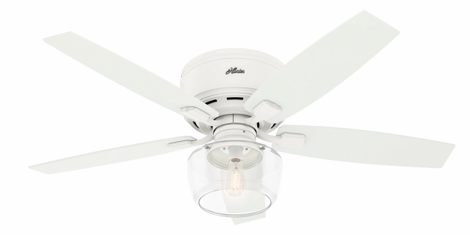 Bennett 52"Ceiling Fan Matte White hugger fans for rooms with low ceilings