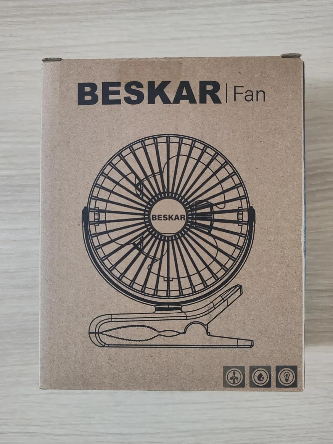 BESKAR Clip on Fan, 360 Rotation Quiet Stroller Fans with Strong Airflow,3 Speeds, Portable Small Fans with Sturdy Clamp,Perfect Personal Cooling Fan for Office Table Bedroom Kitchen