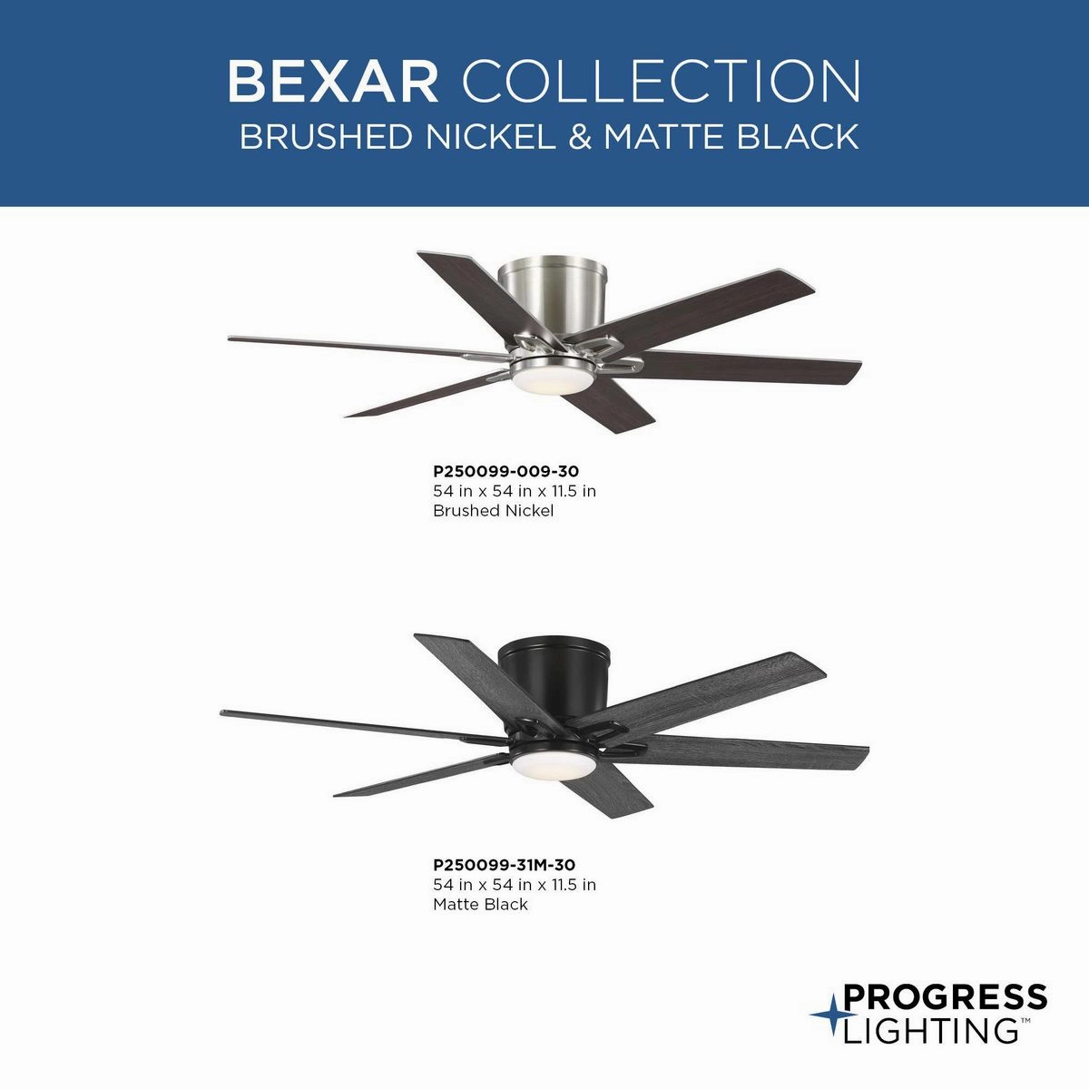 Bexar 54"Ceiling Fan Matte Black