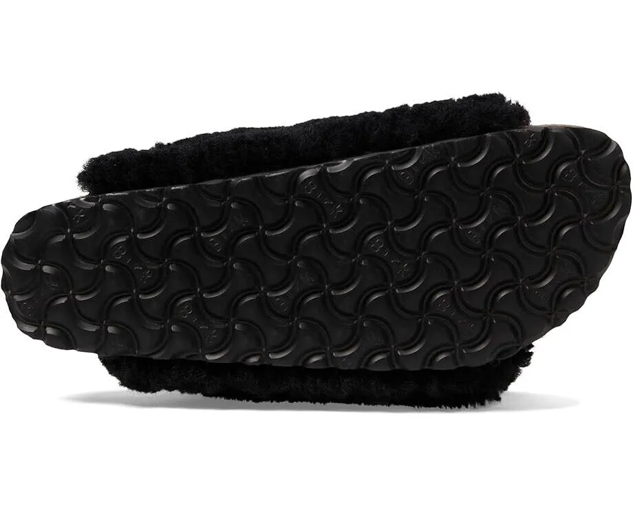 Birkenstock Arizona Big Buckle Teddy Slide Unisex US M4/L6 Black Sandals ZPO1712