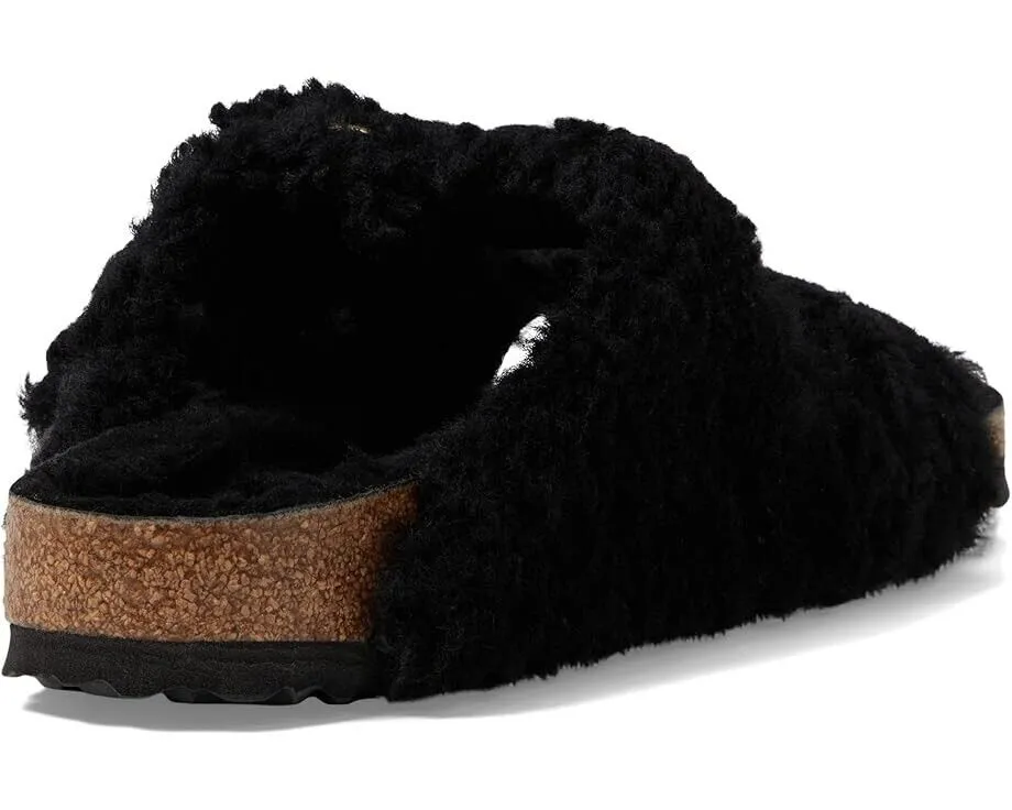 Birkenstock Arizona Big Buckle Teddy Slide Unisex US M4/L6 Black Sandals ZPO1712