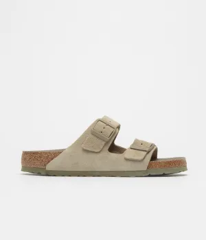 Birkenstock Arizona SFB Sandals - Faded Khaki Birkenstock Shoes