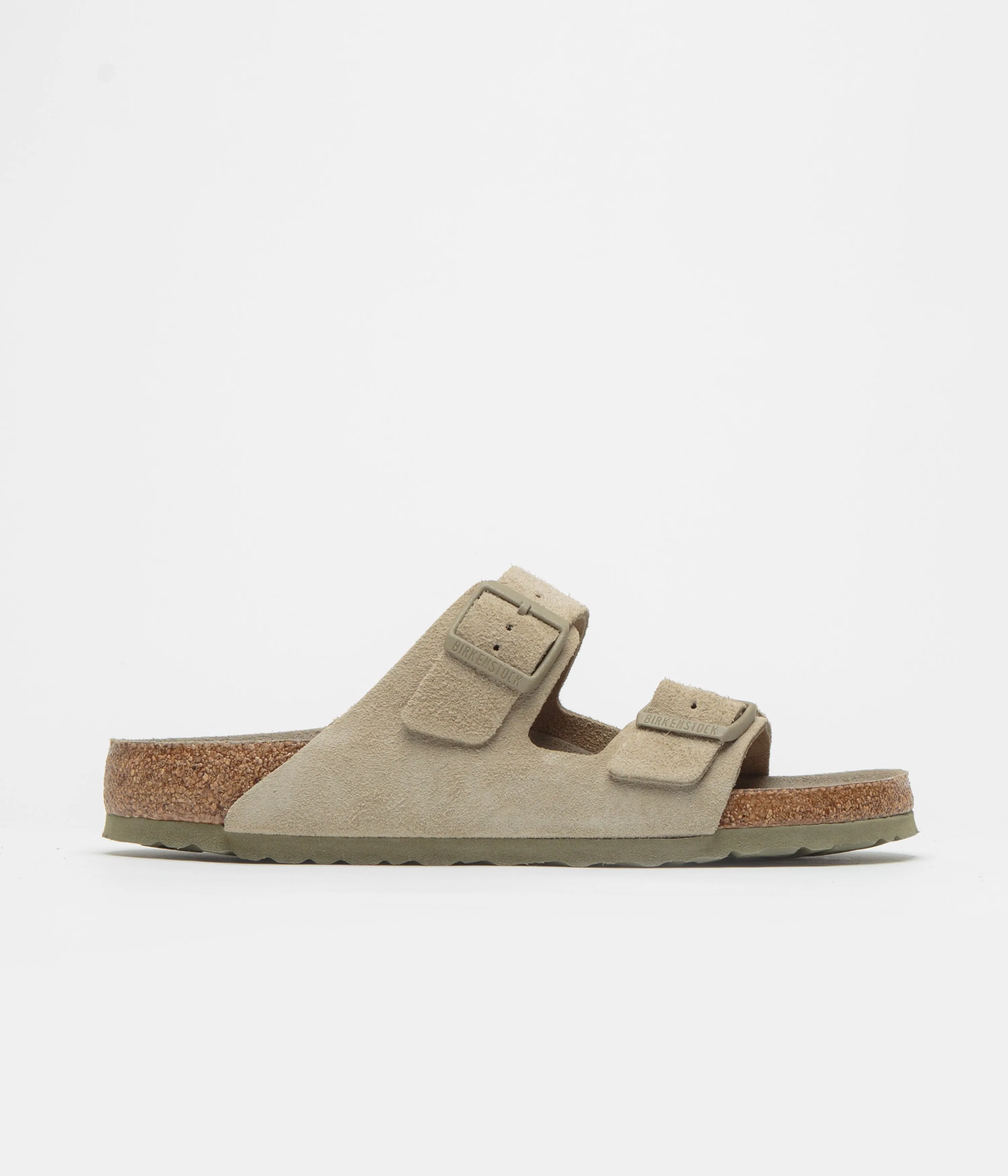 Birkenstock Arizona SFB Sandals - Faded Khaki Birkenstock Shoes