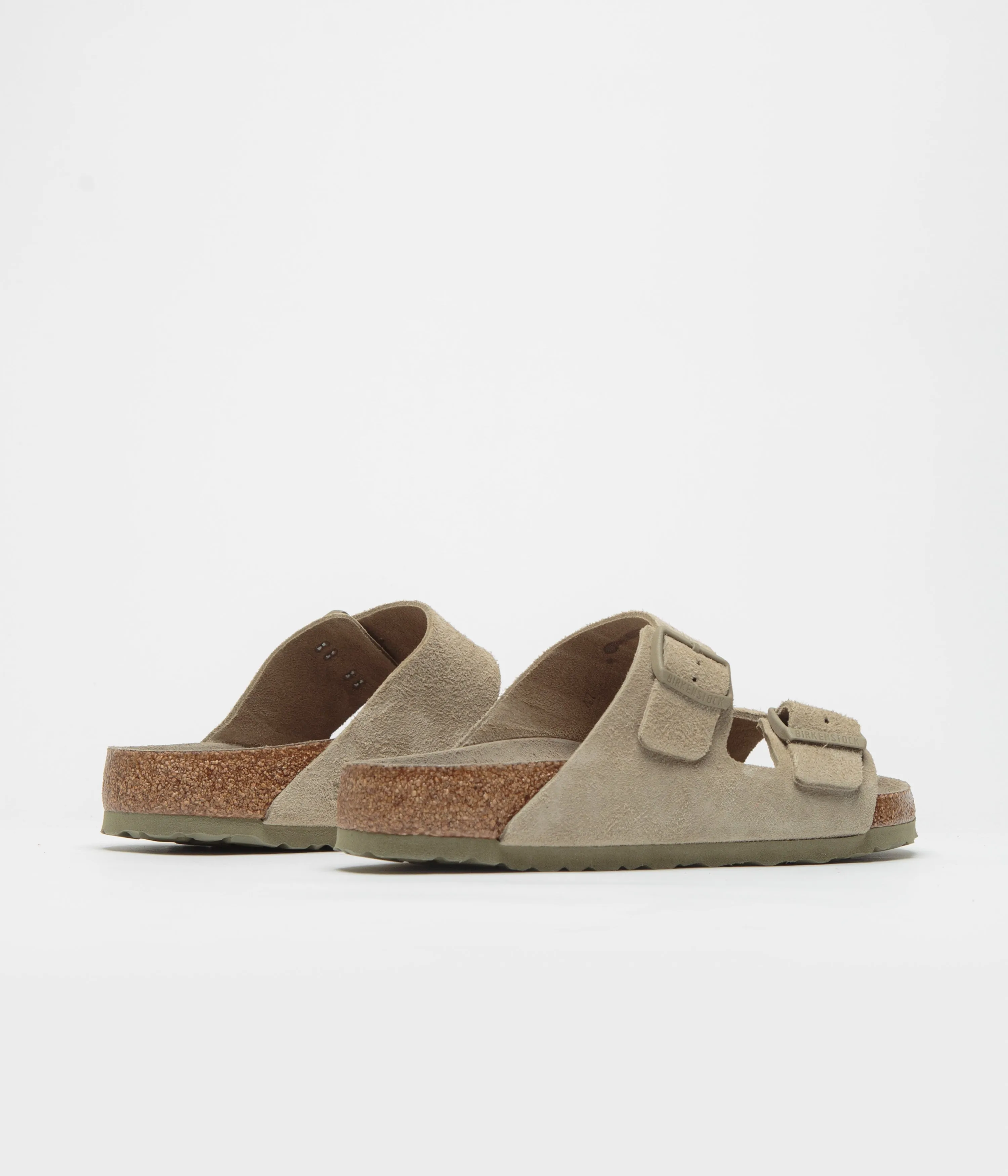 Birkenstock Arizona SFB Sandals - Faded Khaki Birkenstock Shoes