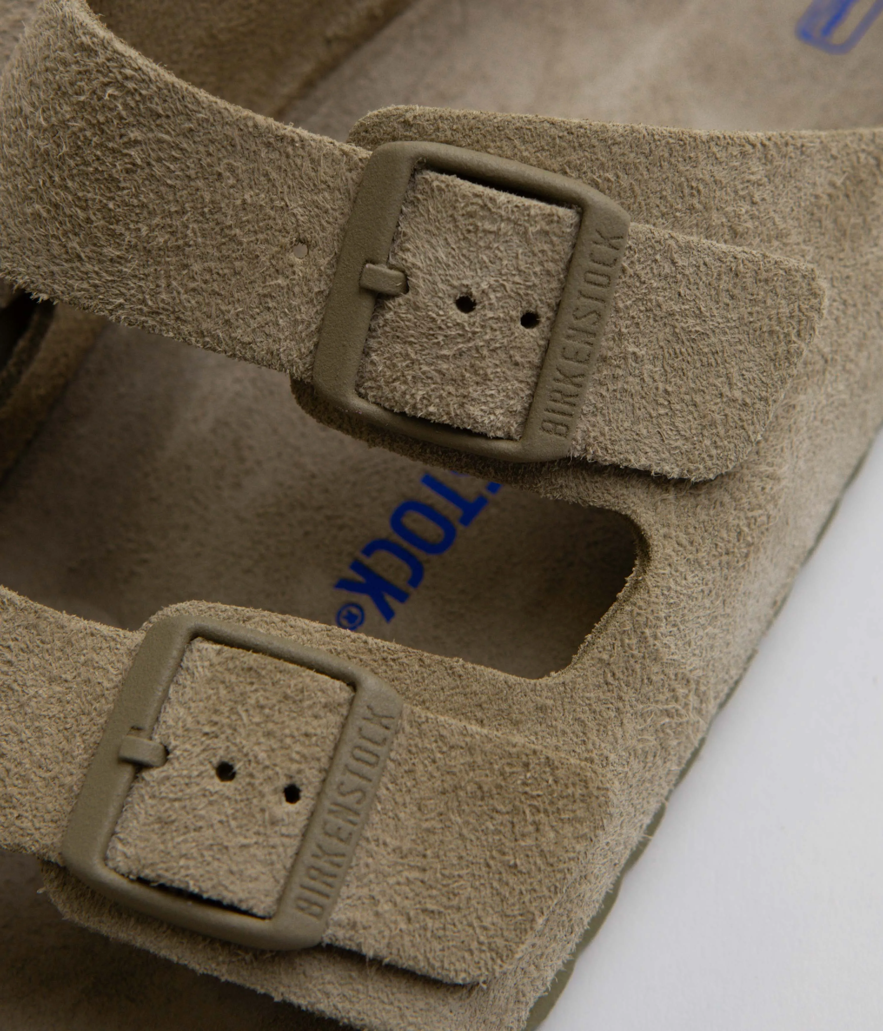 Birkenstock Arizona SFB Sandals - Faded Khaki Birkenstock Shoes