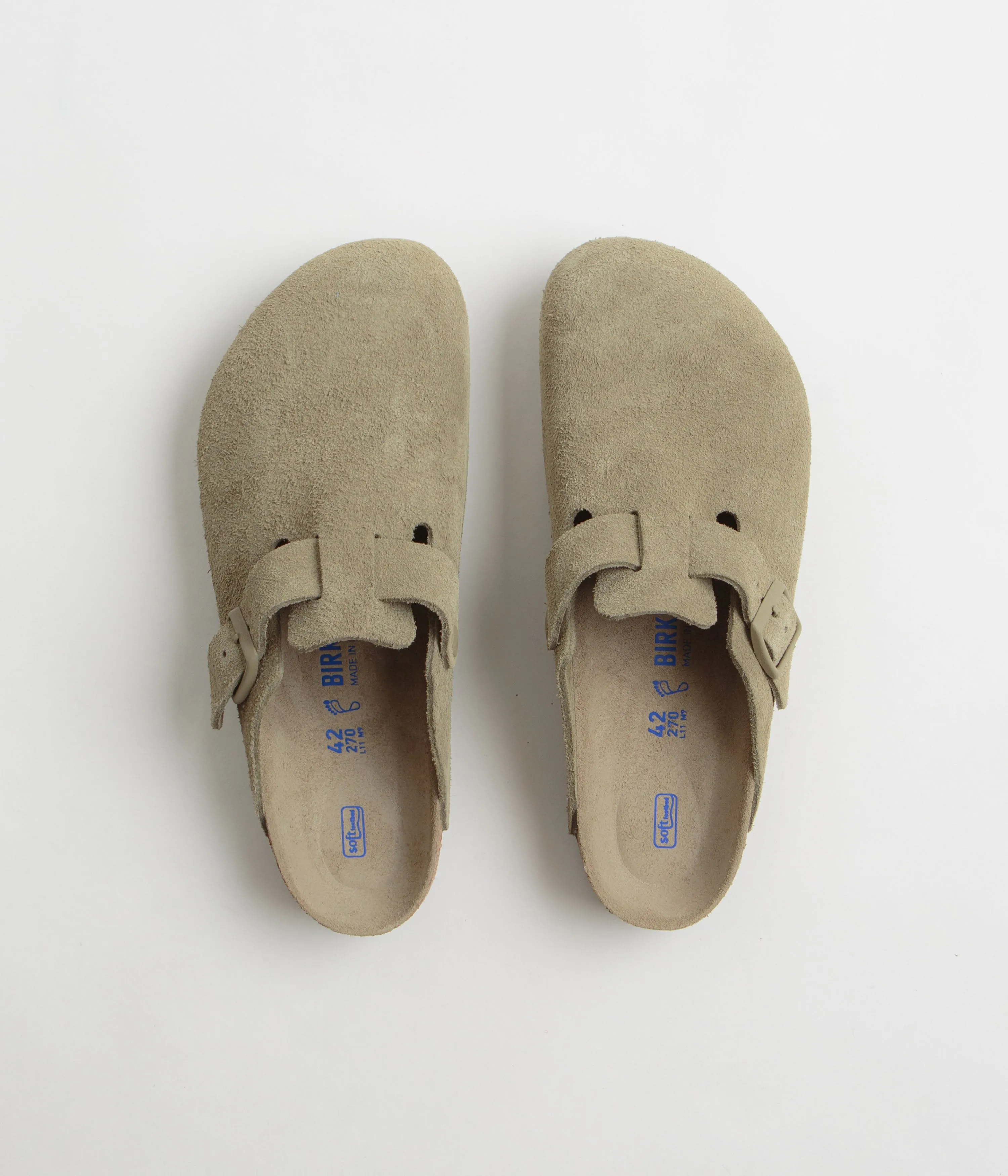Birkenstock Boston BS Sandals - Faded Khaki Birkenstock Shoes