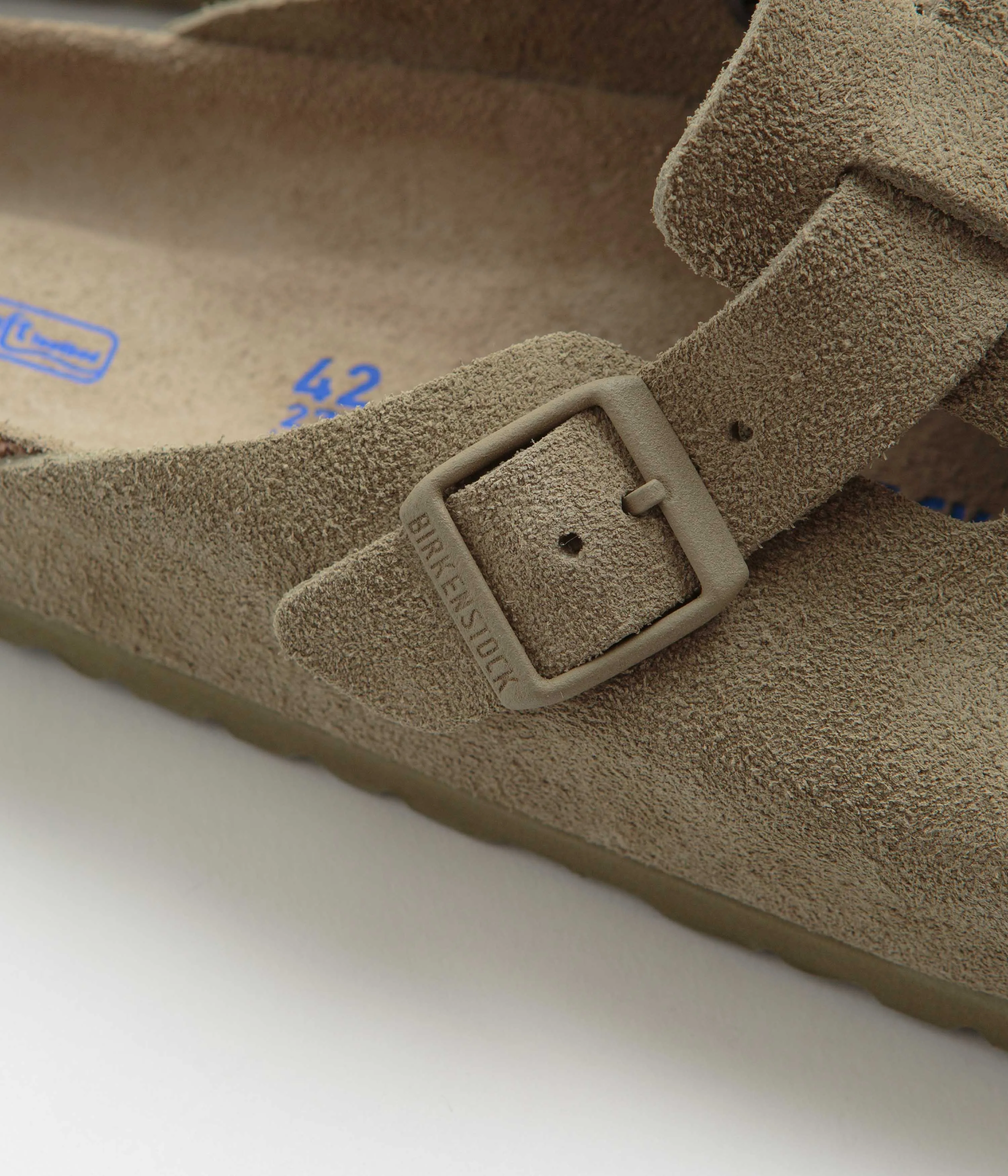 Birkenstock Boston BS Sandals - Faded Khaki Birkenstock Shoes