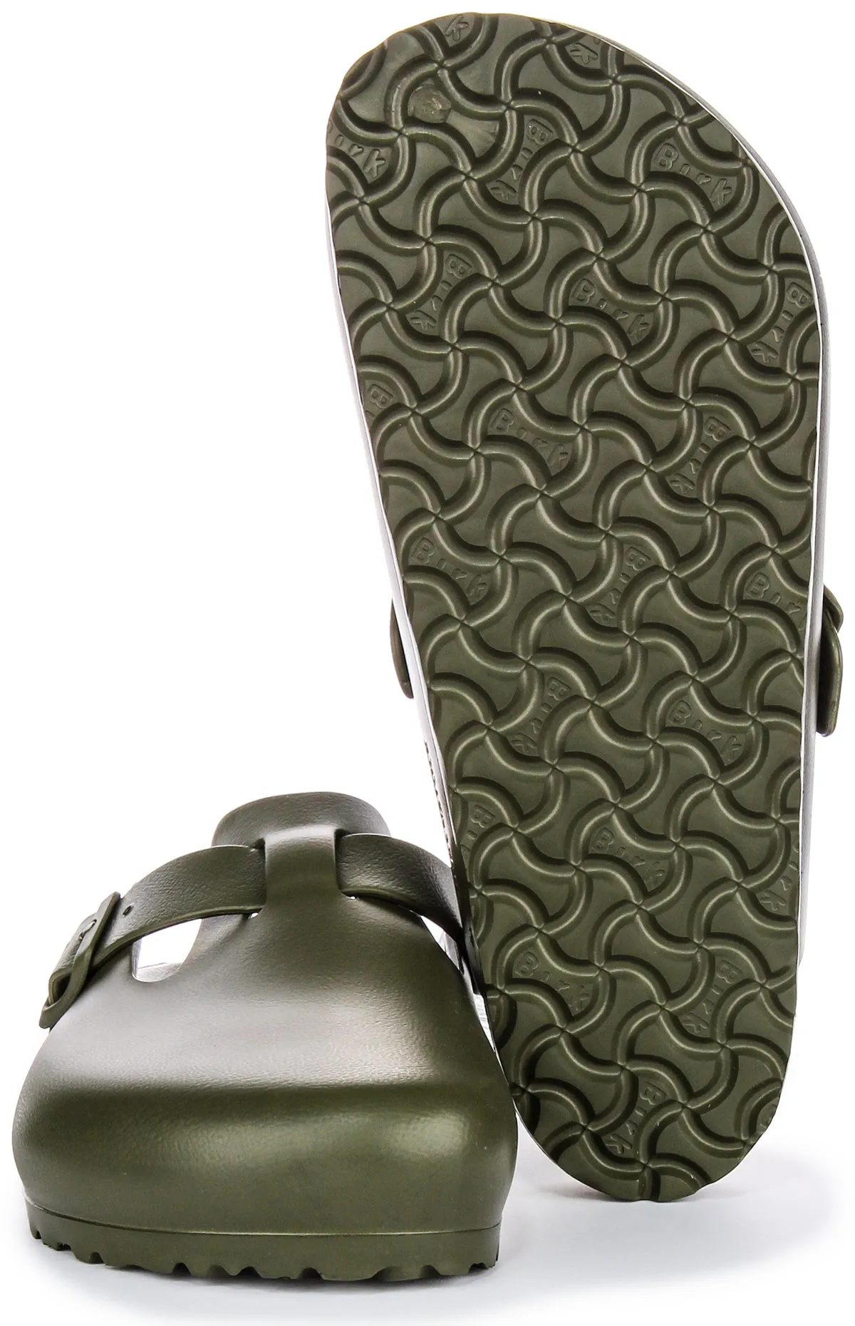 Birkenstock Boston Eva In Khaki Green | Regular Fit Shoes Birkenstock