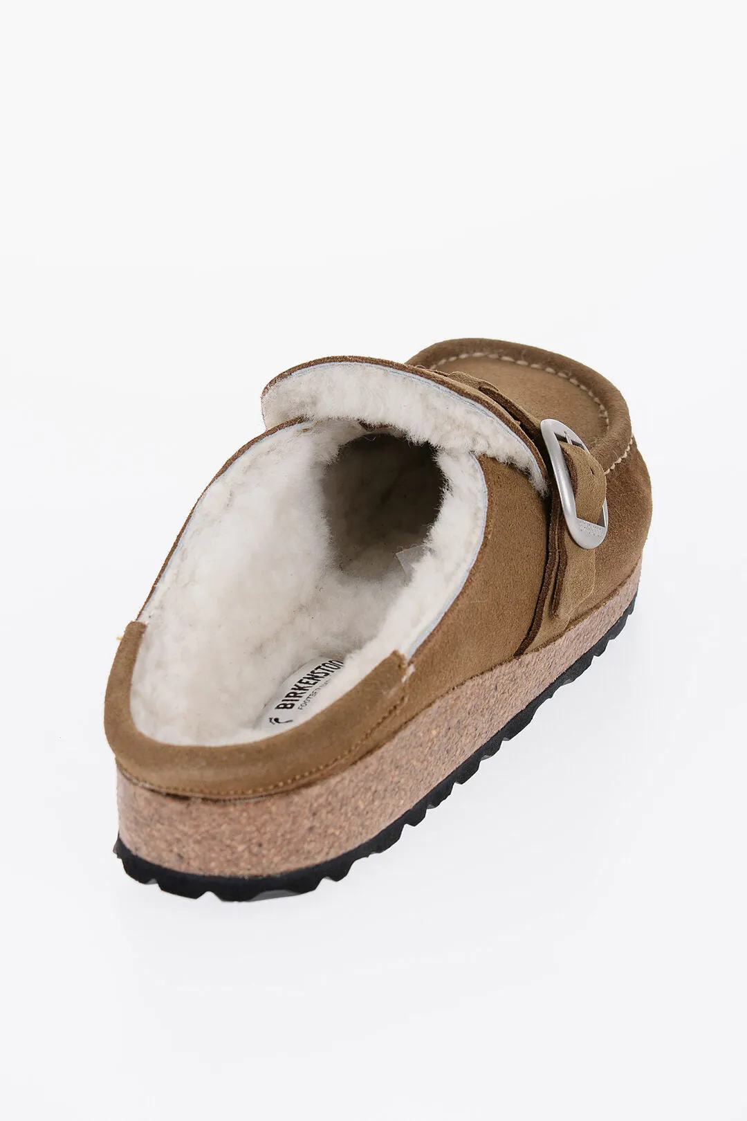 Birkenstock Suede Tea Sabot With Strap