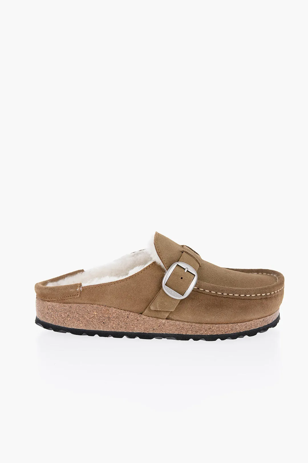 Birkenstock Suede Tea Sabot With Strap