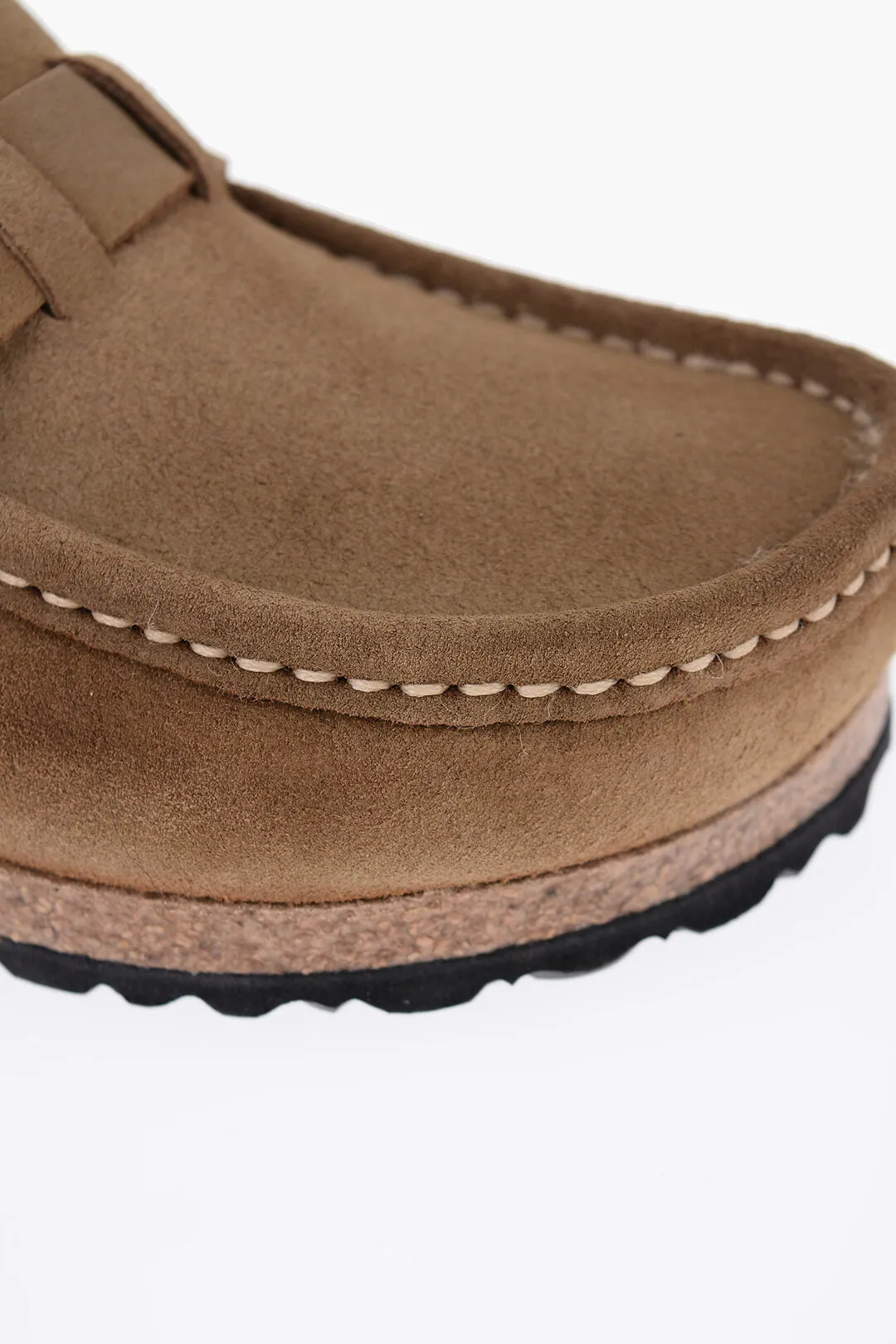 Birkenstock Suede Tea Sabot With Strap