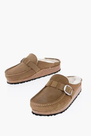 Birkenstock Suede Tea Sabot With Strap