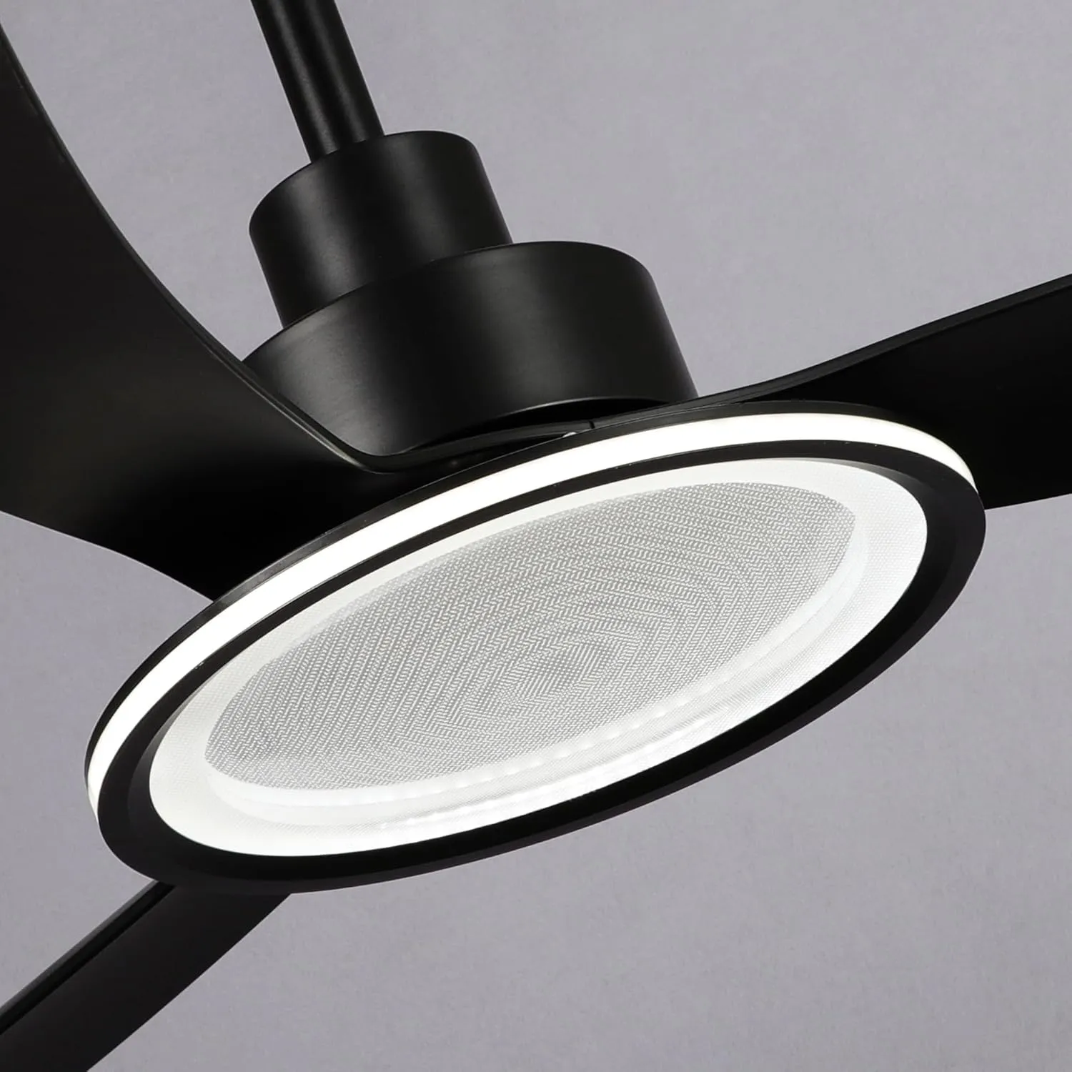 Black Ceiling Fans with Lights and Remote, 52 inch Ceiling Fan with Light, Quiet Reversible DC Motor, 3CCT, 6 Speeds Indoor & Outdoor Modern Unique Bedroom Ceiling Fan