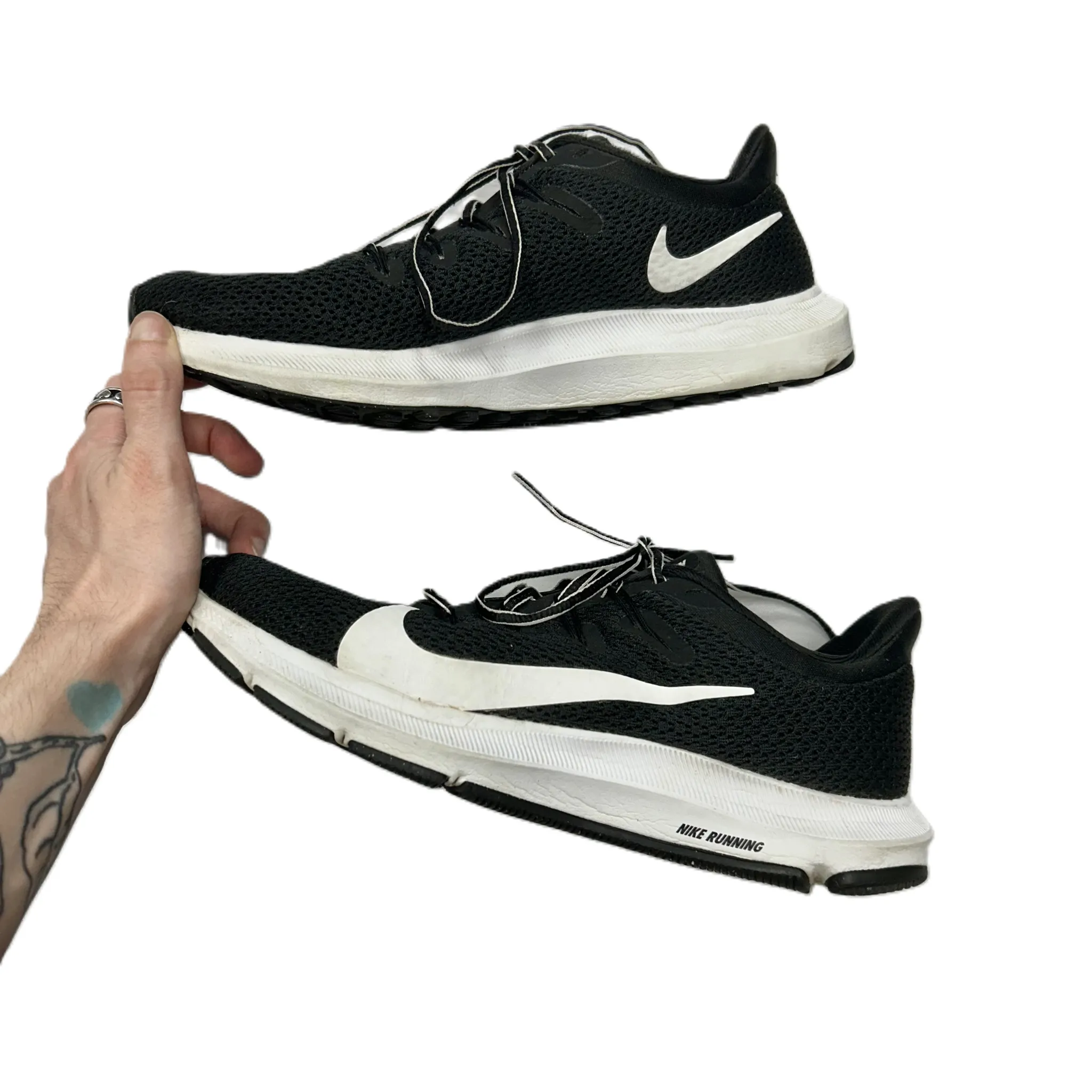 Black Shoes Athletic By Nike, Size: 7 nike