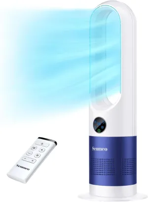 Bladeless Fan, 26" Bladeless Tower Fan with Remote, 8 Speeds, 90 Oscillation, 9 Hour Timer, Large LED Display with Auto Off, Easy to Clean, Standing Floor Fan for Bedroom, Home, Office Tower bladeless fan for modern homes