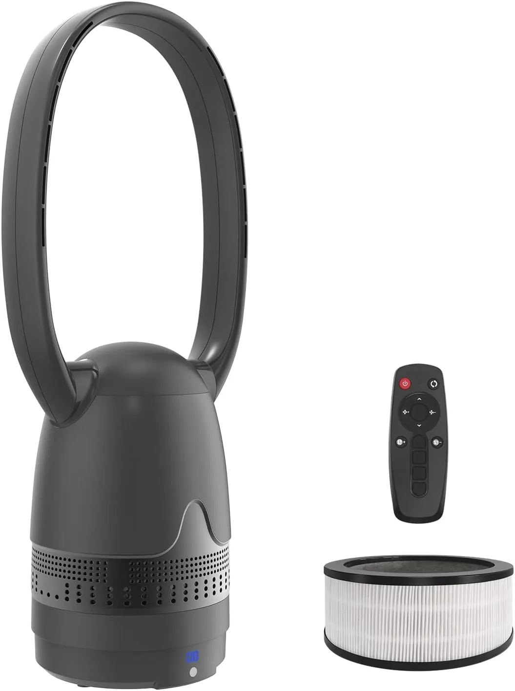 Bladeless Fan and Air Purifier Combo 26-Inch, HEPA-Filter, 8-Speed, 120 Oscillating, Remote Control, 8H Sleep Timer, Black (MT1004) Tower bladeless fan for modern homes