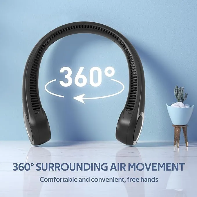 Bladeless Neck Fan  360 Wearable Cooling