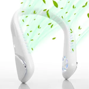 Bladeless Neck Fan - 6000mAh Portable Neck Fan with 3 Wind Speed,USB Rechargeable Personal Fan, Hands-Free Design USB Fan - Ideal for Outdoor Activities and Travel Neck fan for hands-free comfort