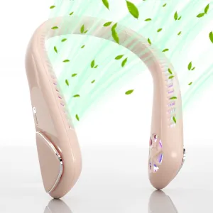 Bladeless Neck Fan - 6000mAh Portable Neck Fan with 3 Wind Speed,USB Rechargeable Personal Fan, Hands-Free Design USB Fan - Ideal for Outdoor Activities and Travel Neck fan for hands-free comfort