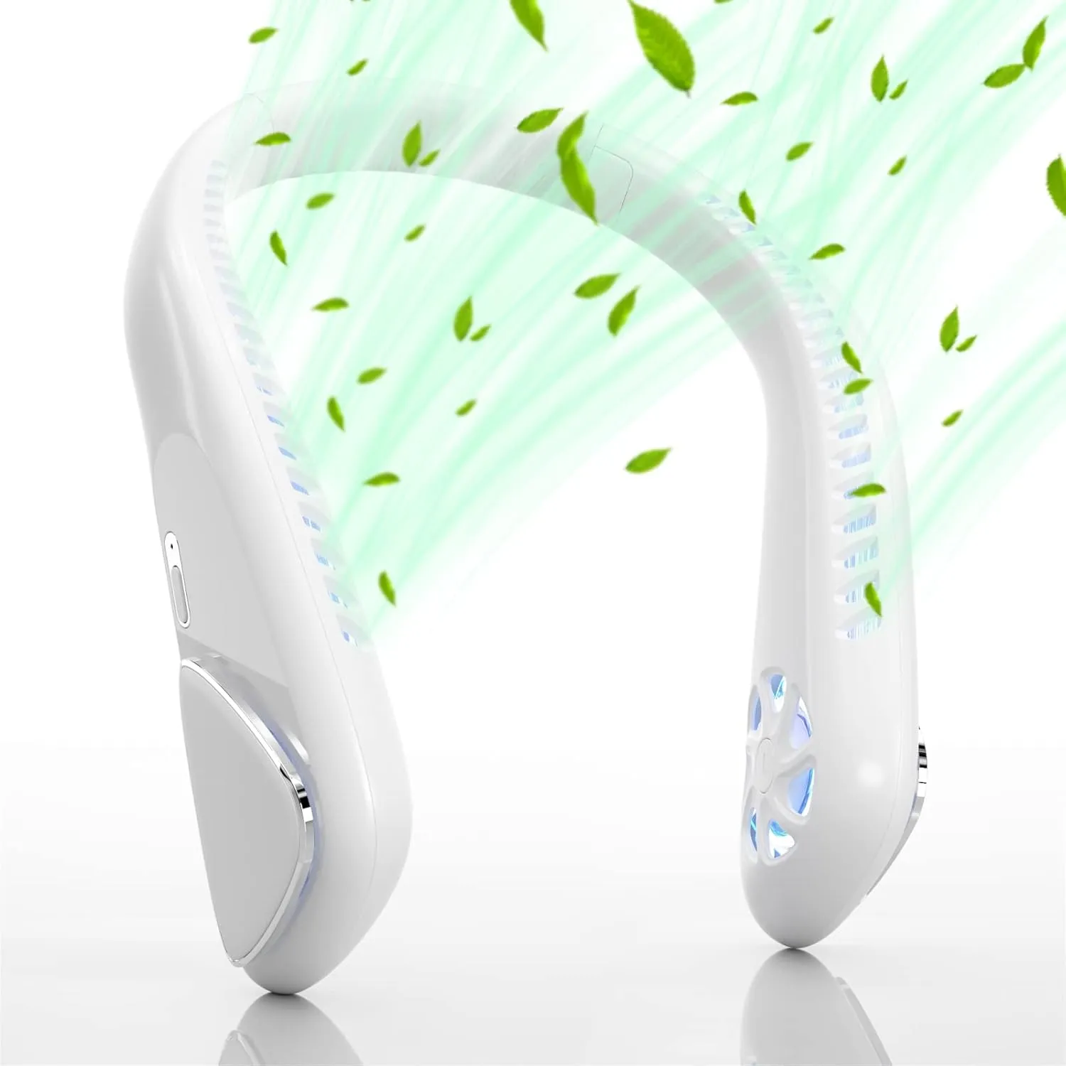 Bladeless Neck Fan - 6000mAh Portable Neck Fan with 3 Wind Speed,USB Rechargeable Personal Fan, Hands-Free Design USB Fan - Ideal for Outdoor Activities and Travel Neck fan for hands-free comfort
