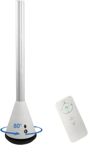 Bladeless Tower Fan with 9 Speeds, 80 Wide Oscillating Cooling Fan, Electric Standing Floor Fan with 8H Timer, Space-Saving Design for Bedroom Office Tower bladeless fan for modern homes