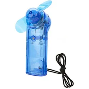 Blue Hand Fan With Neck Cord -Battery Operated Portable Cooling Device quiet usb desktop fan with modern design