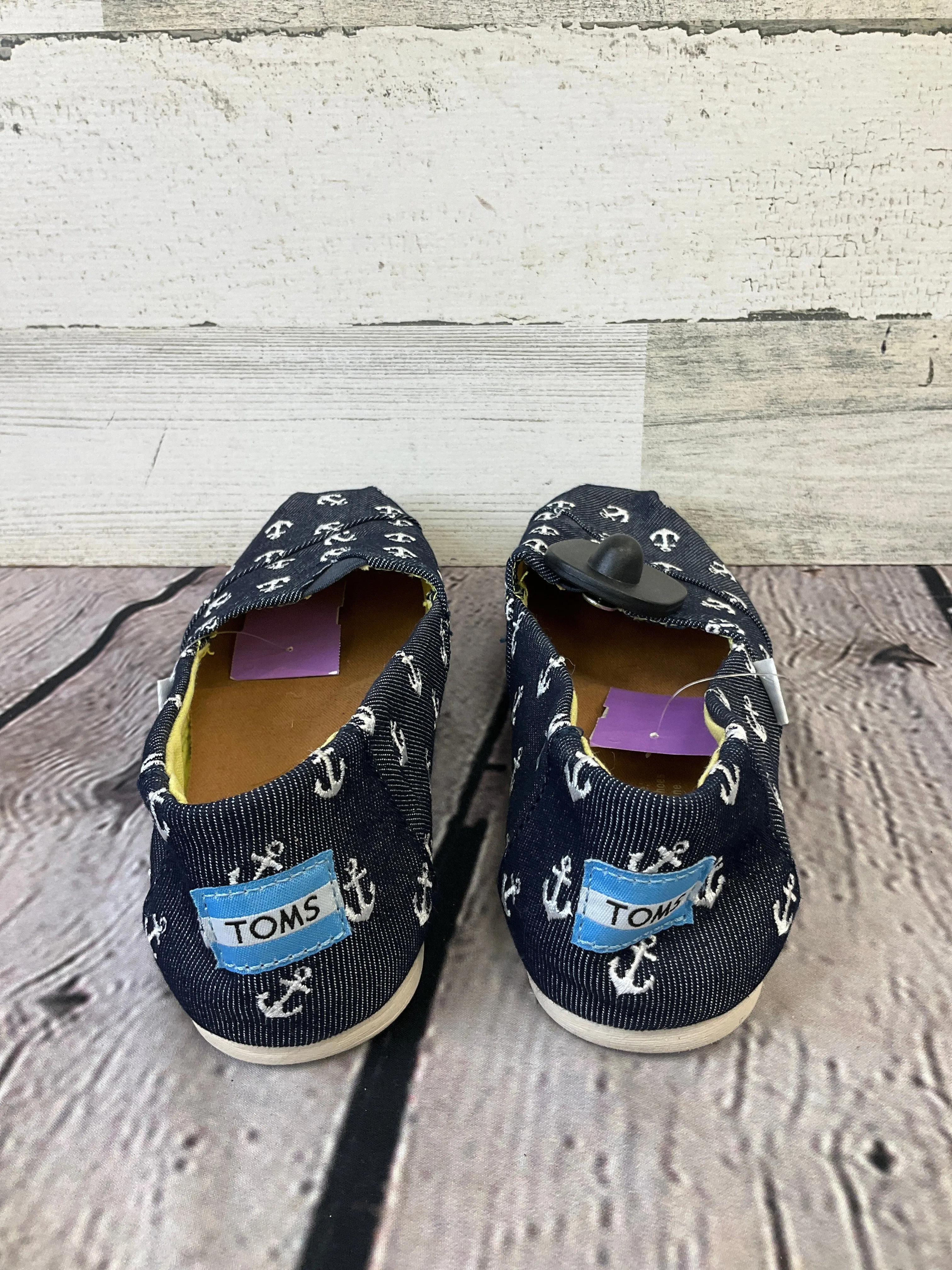Blue Shoes Flats Toms, Size 7 toms
