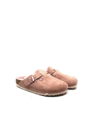 Boston Shearling Narrow Shoes In Light Rose