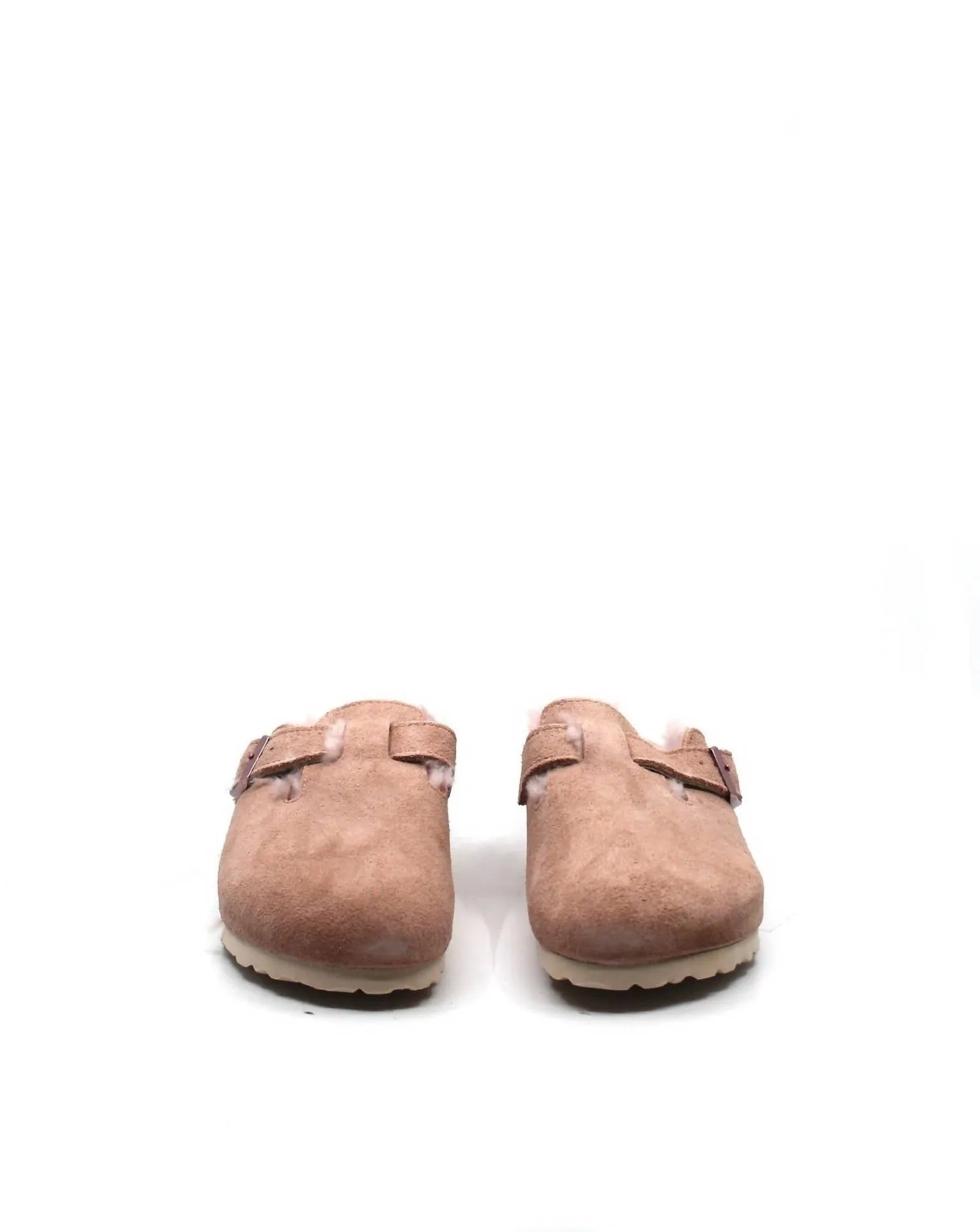 Boston Shearling Narrow Shoes In Light Rose