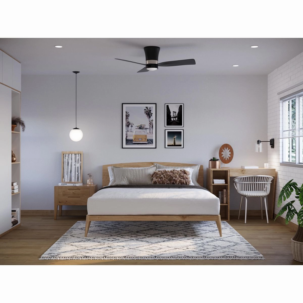 Brant 52"Ceiling Fan Matte Black