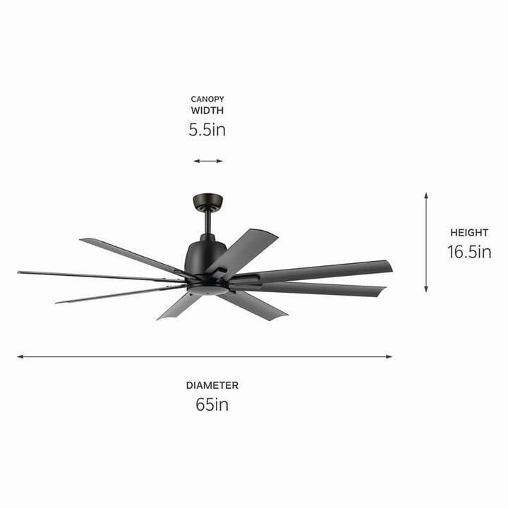 Breda 65" 8-Blade Ceiling Fan