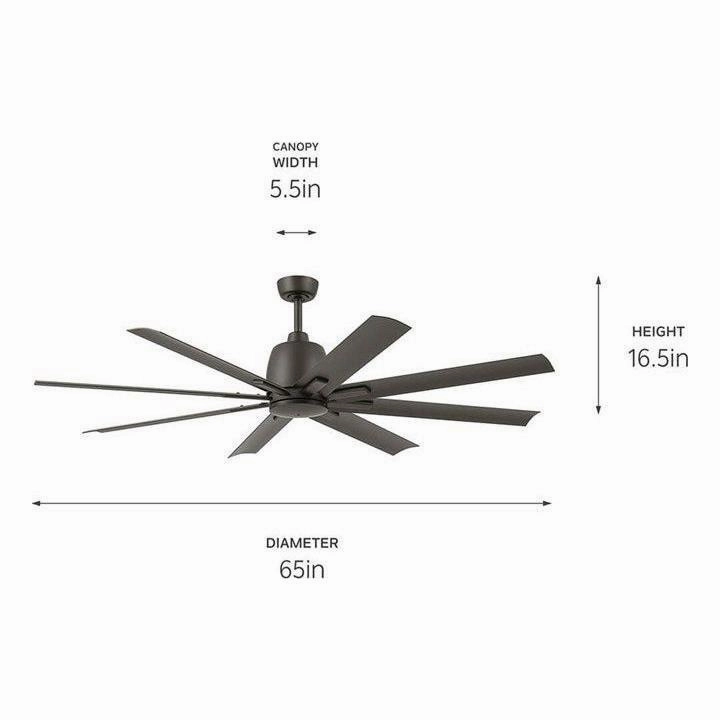 Breda 65" 8-Blade Ceiling Fan