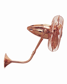 Bruna Parede 19"Ceiling Fan Polished Copper compact portable fans for travel and camping