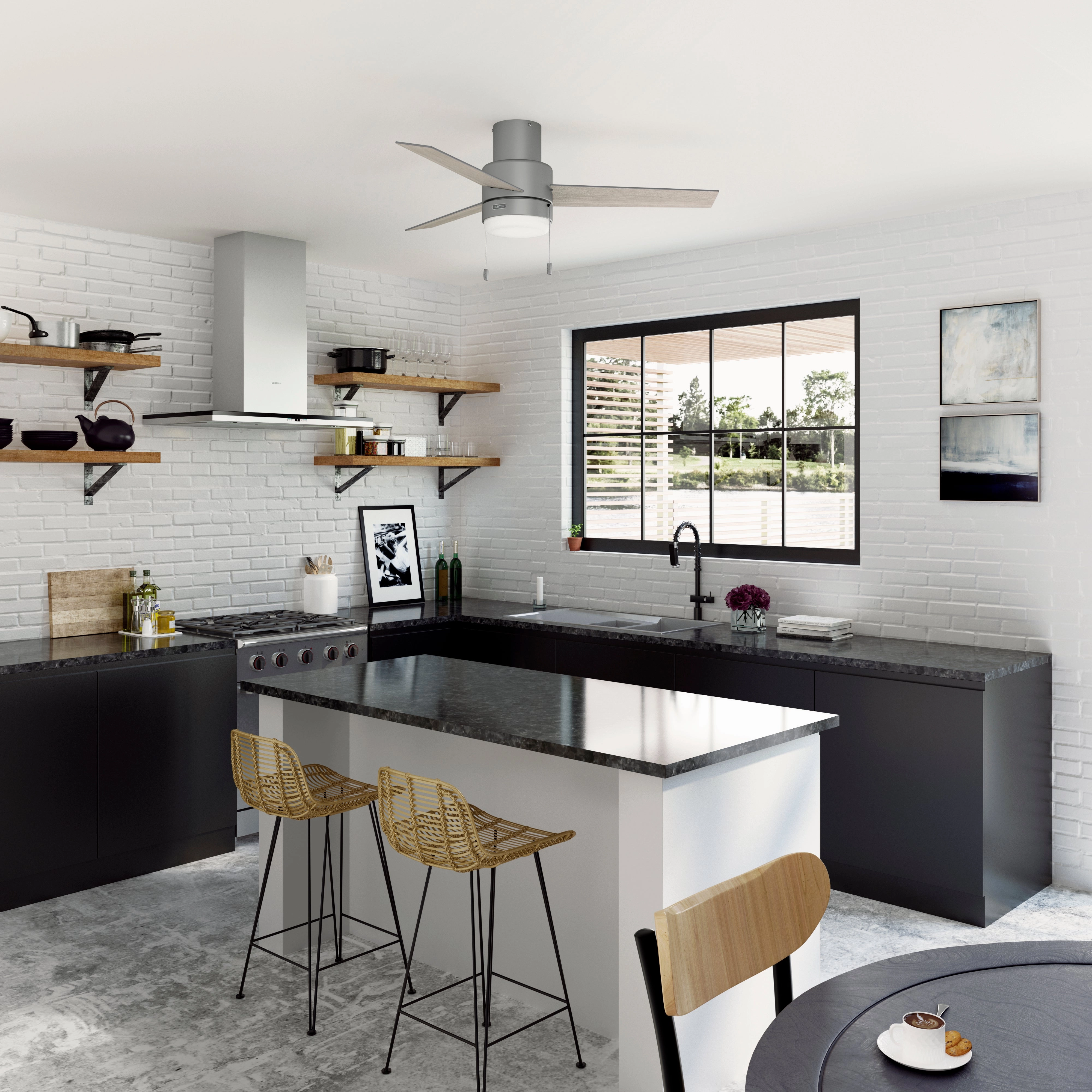 Brunner 52"Ceiling Fan Matte Silver