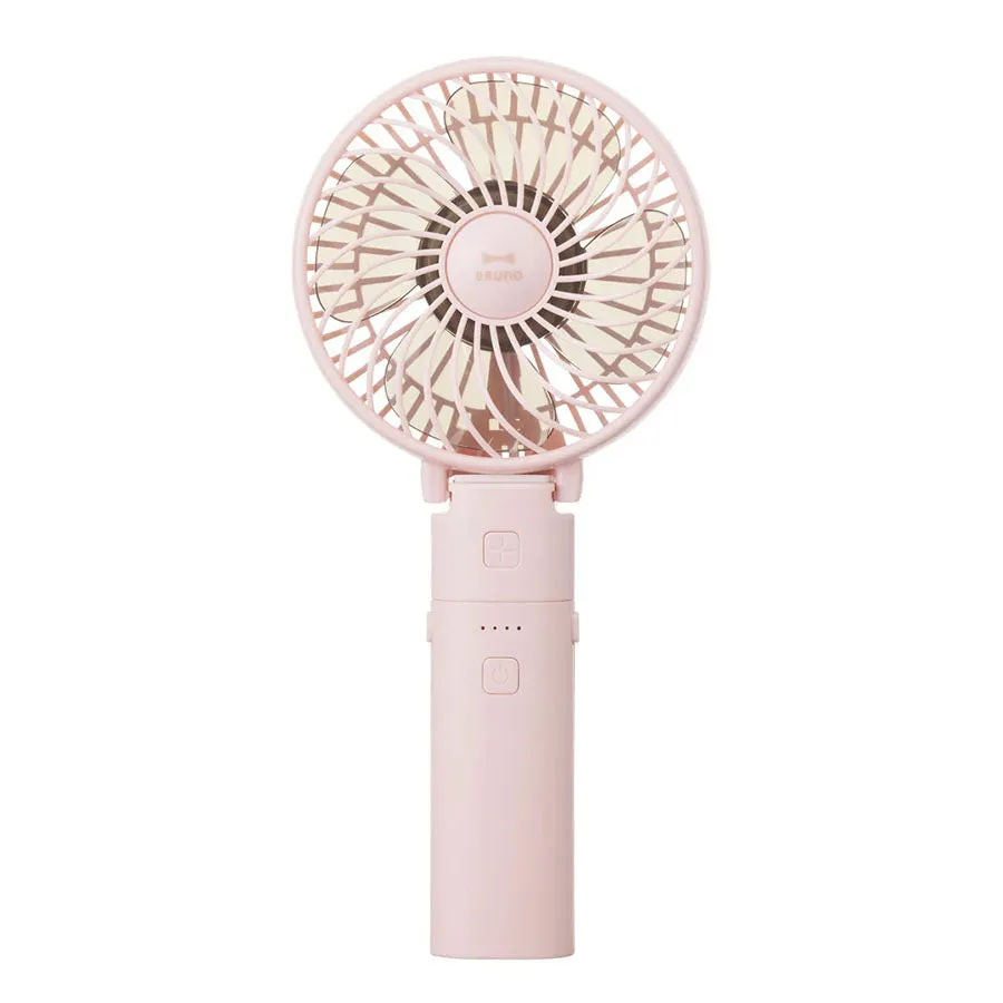 BRUNO Portable Mini Fan - Light Pink (2024) neck fans for hands-free cooling comfort