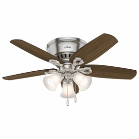 Builder 42"Ceiling Fan Brushed Nickel hugger fans for rooms with low ceilings