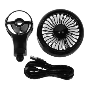 Cabilock Car Backseat Fan Airflow High-Power USB Cooling Fan for Boys and Girls Sleek Design for Rear Seats Portable and Reliable Car Accessory for Maximum Comfort Rear-mounted fan for childrens safety