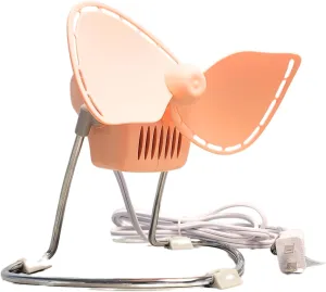 Caframo Limited Edition Chinook Personal Fan, Peach Fuzz -Pantone's Colour of the Year, 2-Speed Desk or Tabletop Fan, Cage Free, Easy To Clean Soft Blades, Canadian Made, 8.8" Blade, Peach, 707CHPFBX Fan with safety blade design