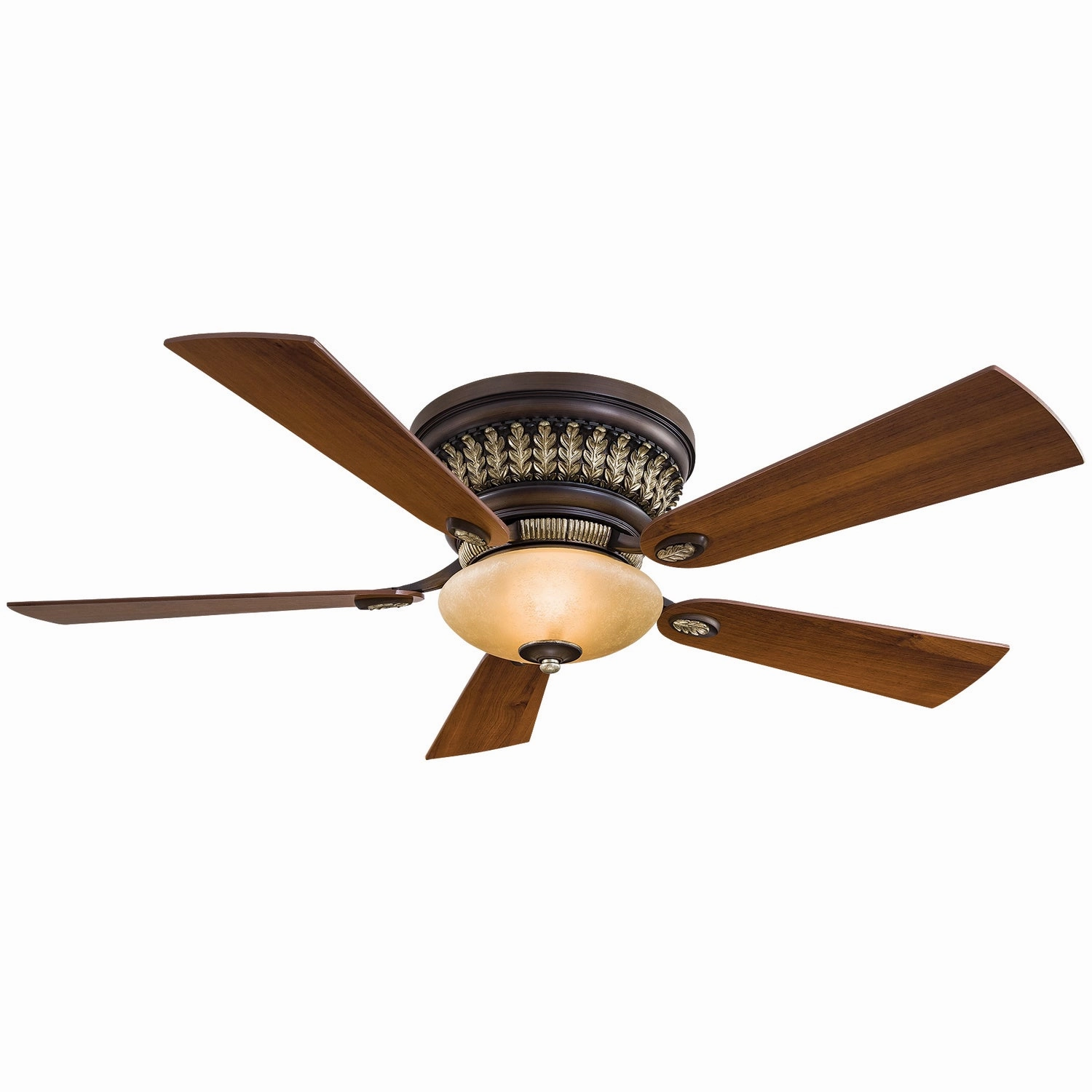 Calais 52"Ceiling Fan Belcaro Walnut quiet and compact hugger fans