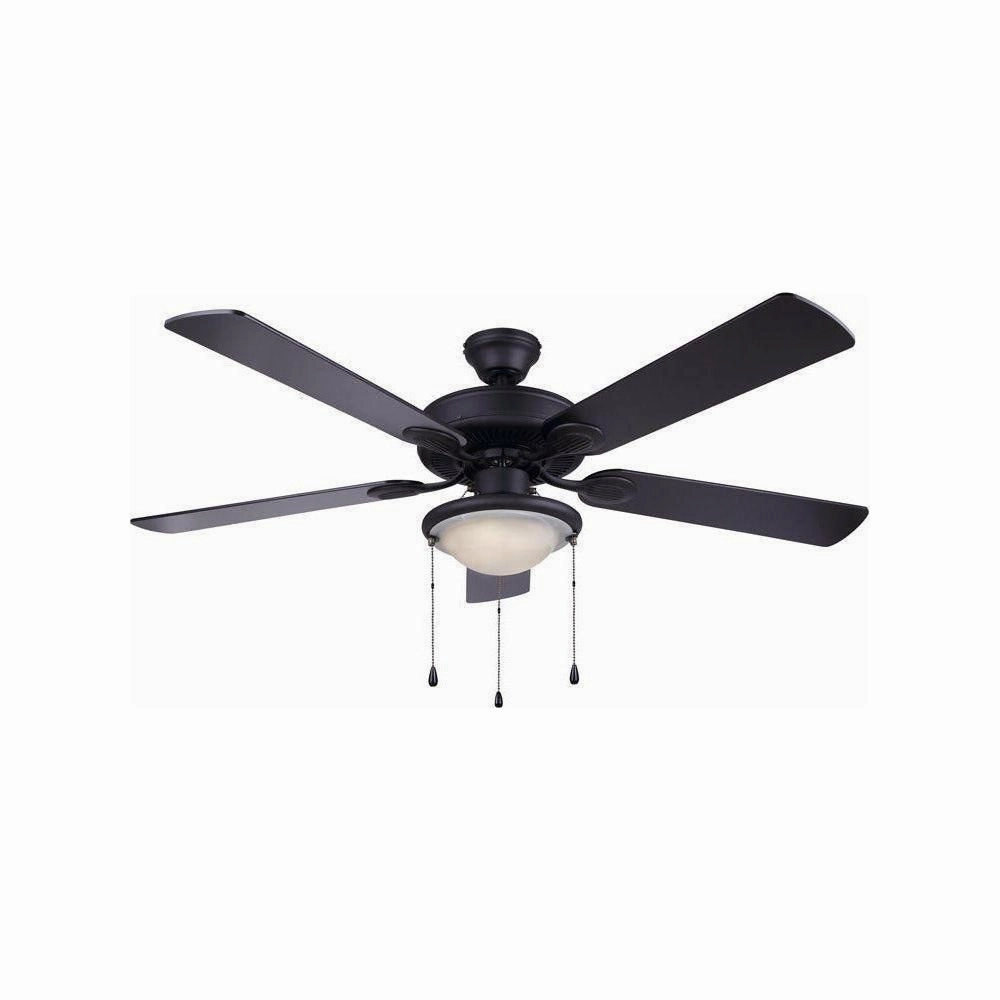 Canarm 52 Inch Kincade Matte Black Ceiling Fan ceiling fans with integrated LED lighting