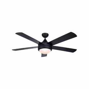 Canarm 52 Inch Preston Xvii Matte Black Ceiling Fan ceiling fans with integrated LED lighting