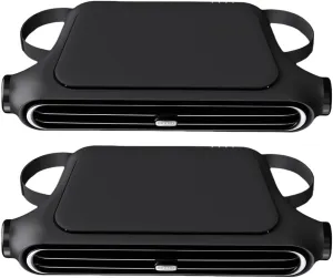 Car Cooling Fans For Backseat, Car Fan for Driver and Passenger's Seat Portable Backseat Cooling Fan Kids Baby with 3 Adjustable Wind Speeds for Vehicle Jeep Van RV Truck (Black 3000mAh) Rear-mounted fan for childrens safety