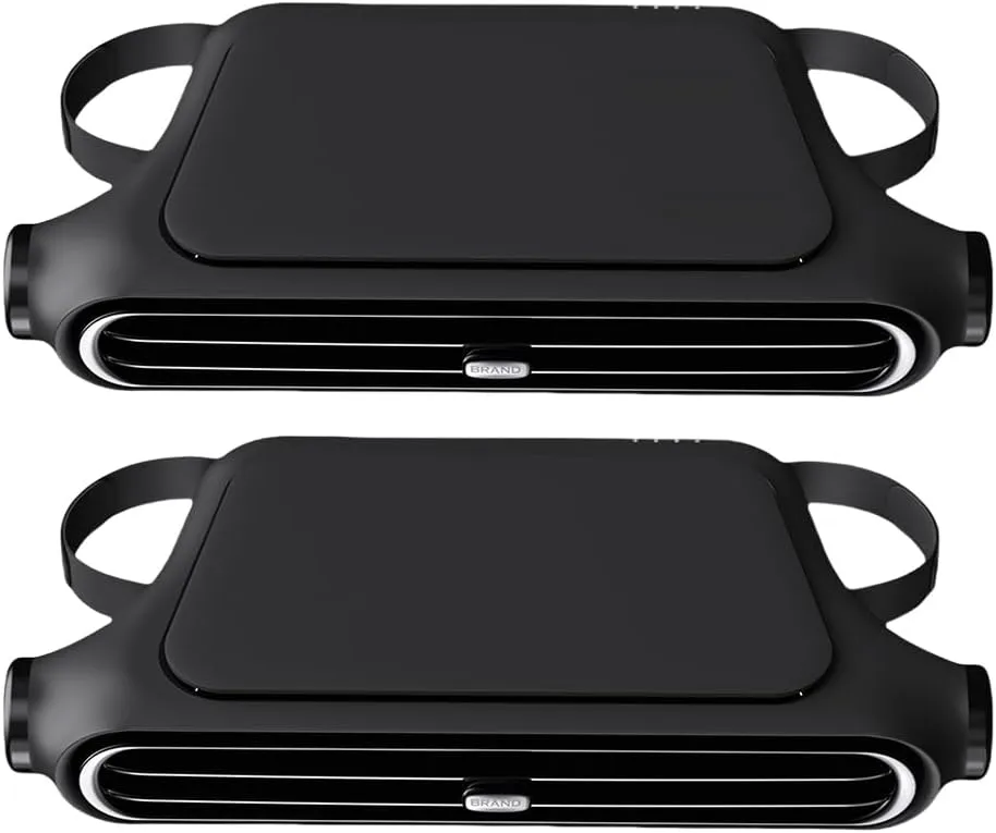 Car Cooling Fans For Backseat, Car Fan for Driver and Passenger's Seat Portable Backseat Cooling Fan Kids Baby with 3 Adjustable Wind Speeds for Vehicle Jeep Van RV Truck (Black 3000mAh) Rear-mounted fan for childrens safety