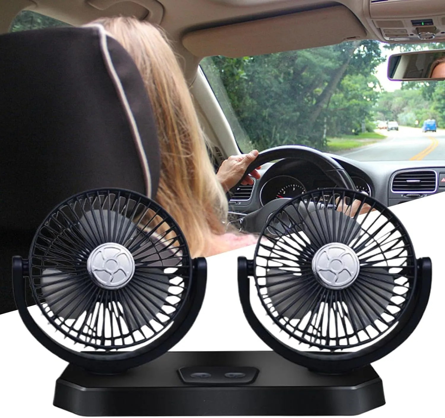 Car Fan For Backseat  Backseat Fan For Kids | Head Adjustable Clip With 360 Rotation | Quiet Cooling Air Circulator For Rear Seat Passengers | USB Powered, Ideal For Hot Travel