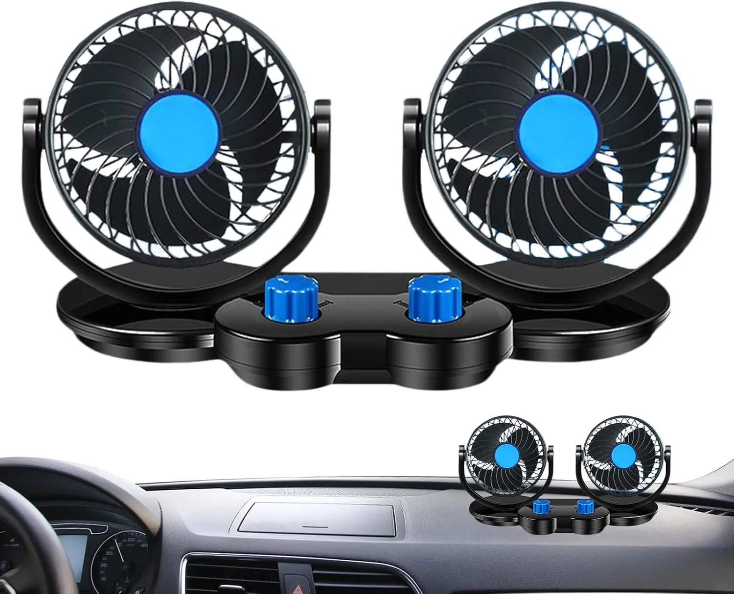 Car Fan For Backseat  Backseat Fan For Kids | Head Adjustable Clip With 360 Rotation | Quiet Cooling Air Circulator For Rear Seat Passengers | USB Powered, Ideal For Hot Travel Rear-mounted fan for childrens safety