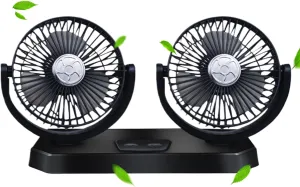 Car Fan For Backseat  Backseat Fan For Kids | Head Adjustable Clip With 360 Rotation | Quiet Cooling Air Circulator For Rear Seat Passengers | USB Powered, Ideal For Hot Travel Rear-mounted fan for childrens safety