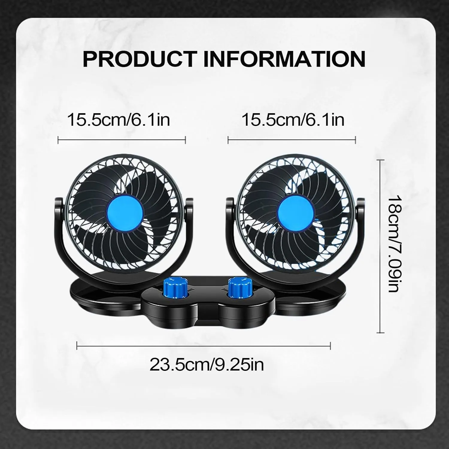 Car Fan For Backseat  Backseat Fan For Kids | Head Adjustable Clip With 360 Rotation | Quiet Cooling Air Circulator For Rear Seat Passengers | USB Powered, Ideal For Hot Travel